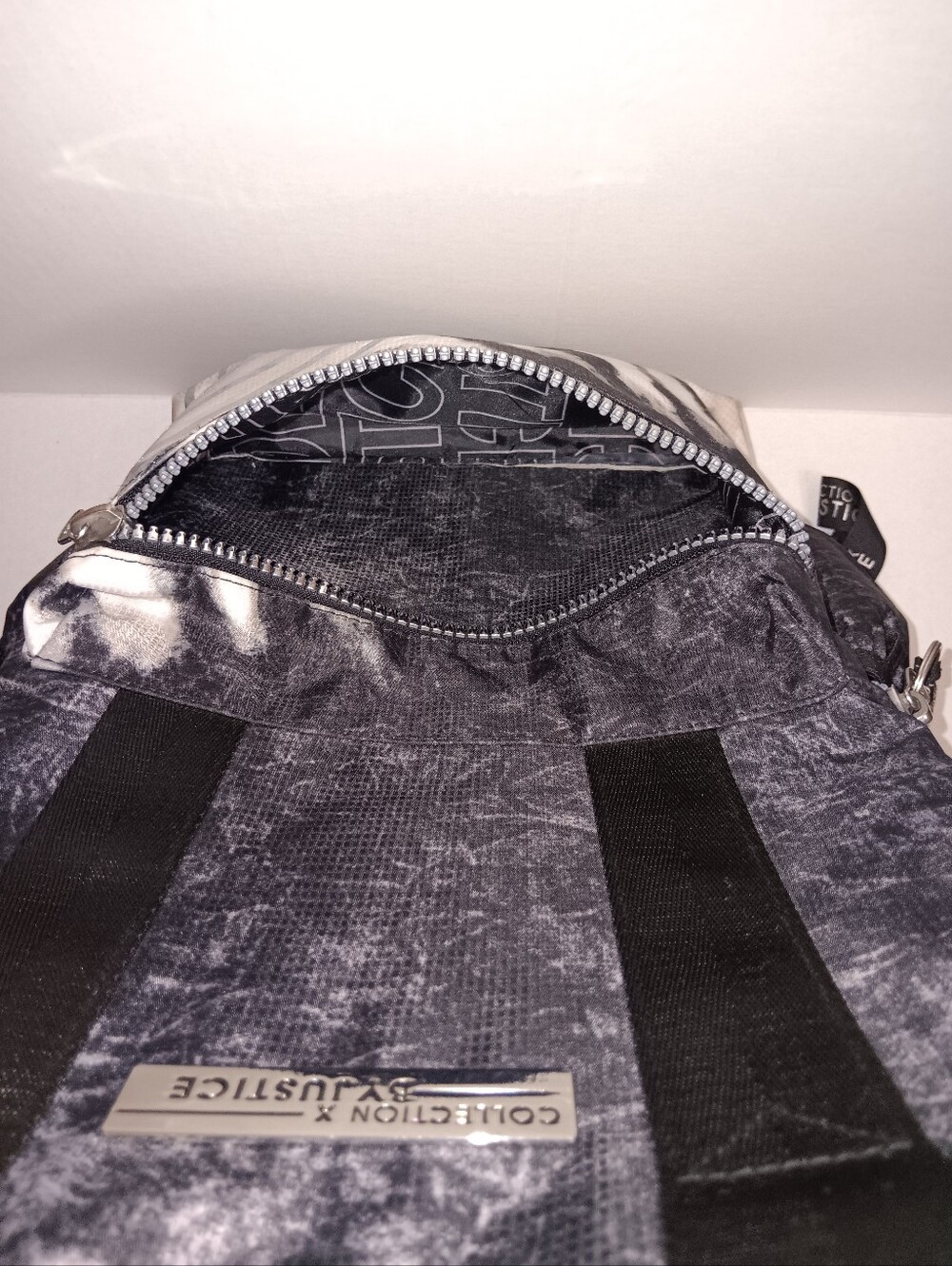 COLLECTION X by JUSTICE SILVER ZIPPERS TIE-DYE ADJUSTABLE STRAP BACKPACK - Picture 5 of 12